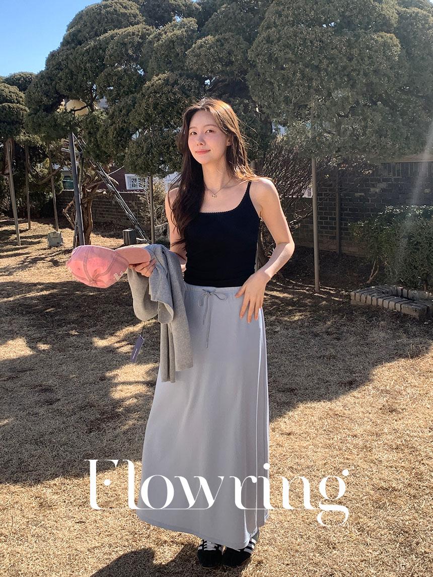 플로우링 [2사이즈/찰랑핏]결 골지스커트*주문폭주 7일 소요