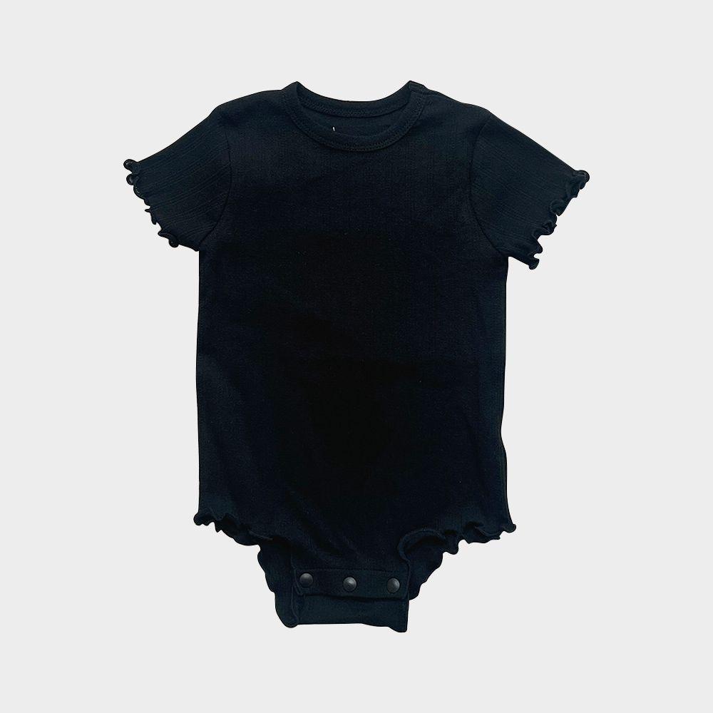 Eyelet Bodysuit - Black
