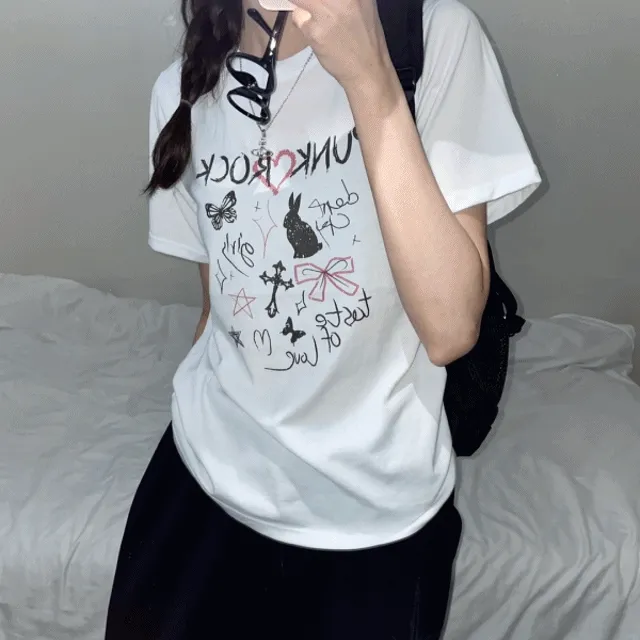 락펑크 스탠다드핏 반팔티 (4color)