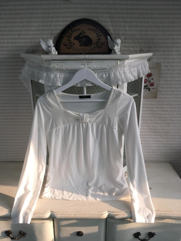 jpn vintage ivory ribbon long sleeve top