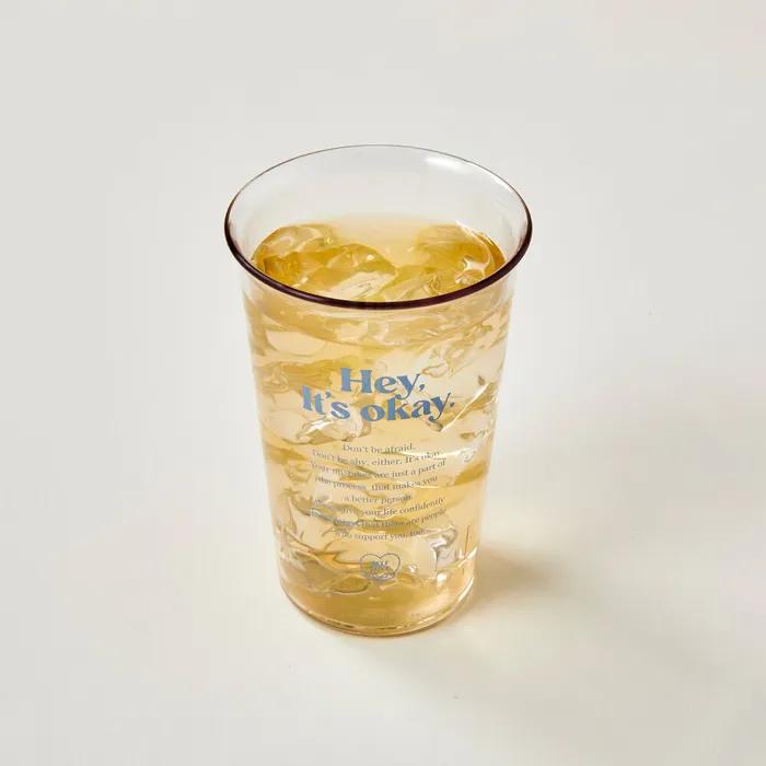 에코젠 리유저블 마시기편한 컵 400ml 블루레터