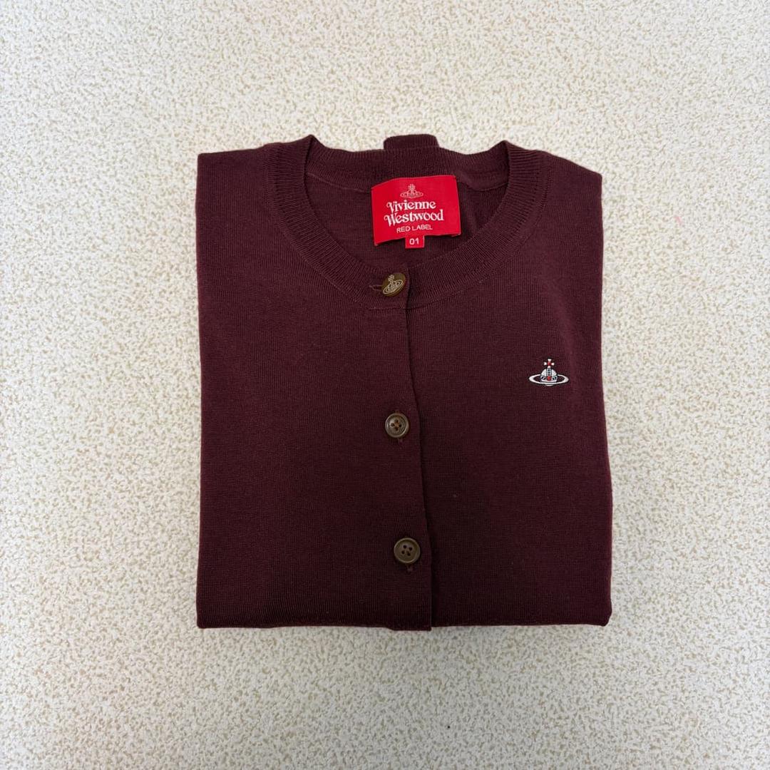 비비안웨스트우드 레드라벨 울 가디건 버건디 | 후루츠패밀리