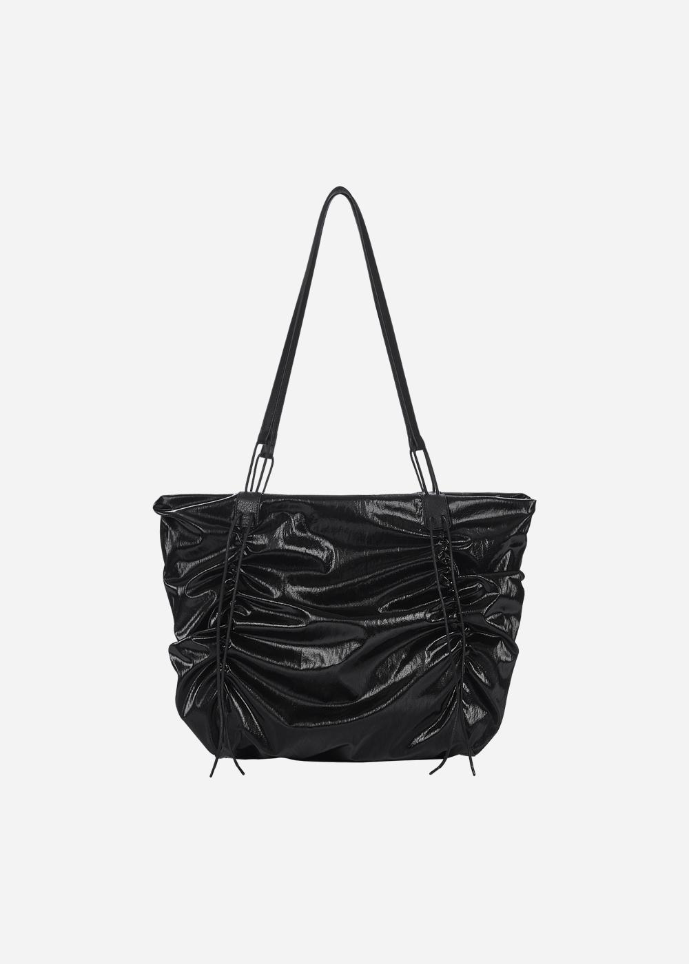 Deborah Ruched Bag Black