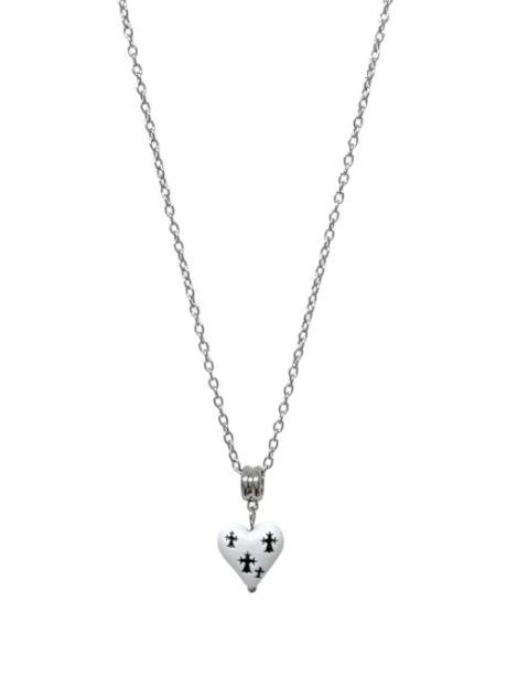 cross heart necklace