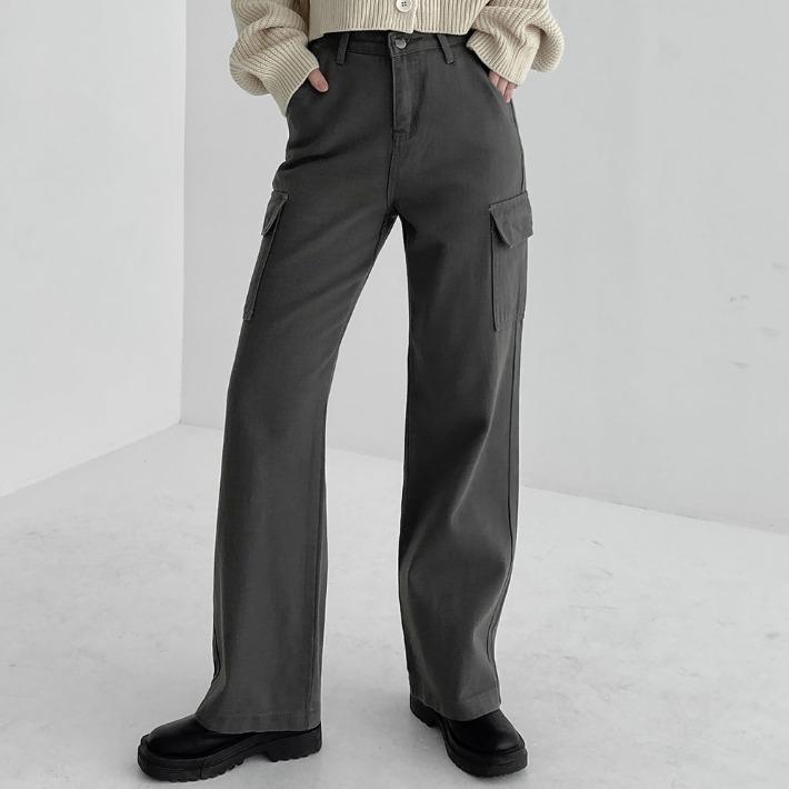 여자 면 카고 롱와이드팬츠 하이웨스트와이드 여자 건빵 면바지