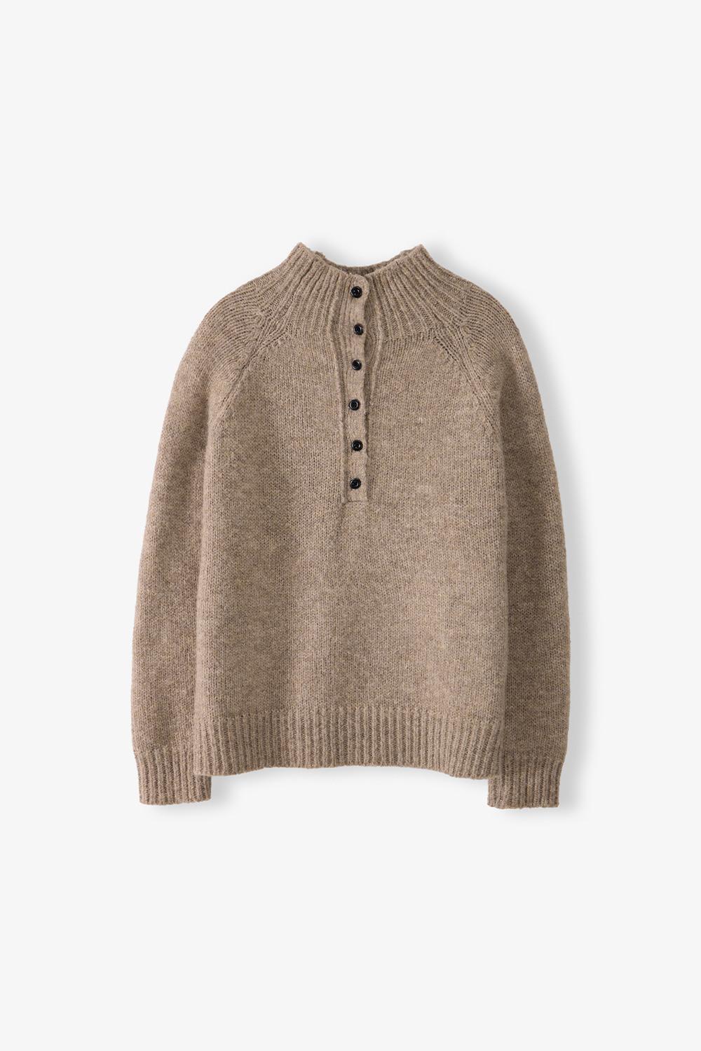 Noelle Button-Up Knit_Beige