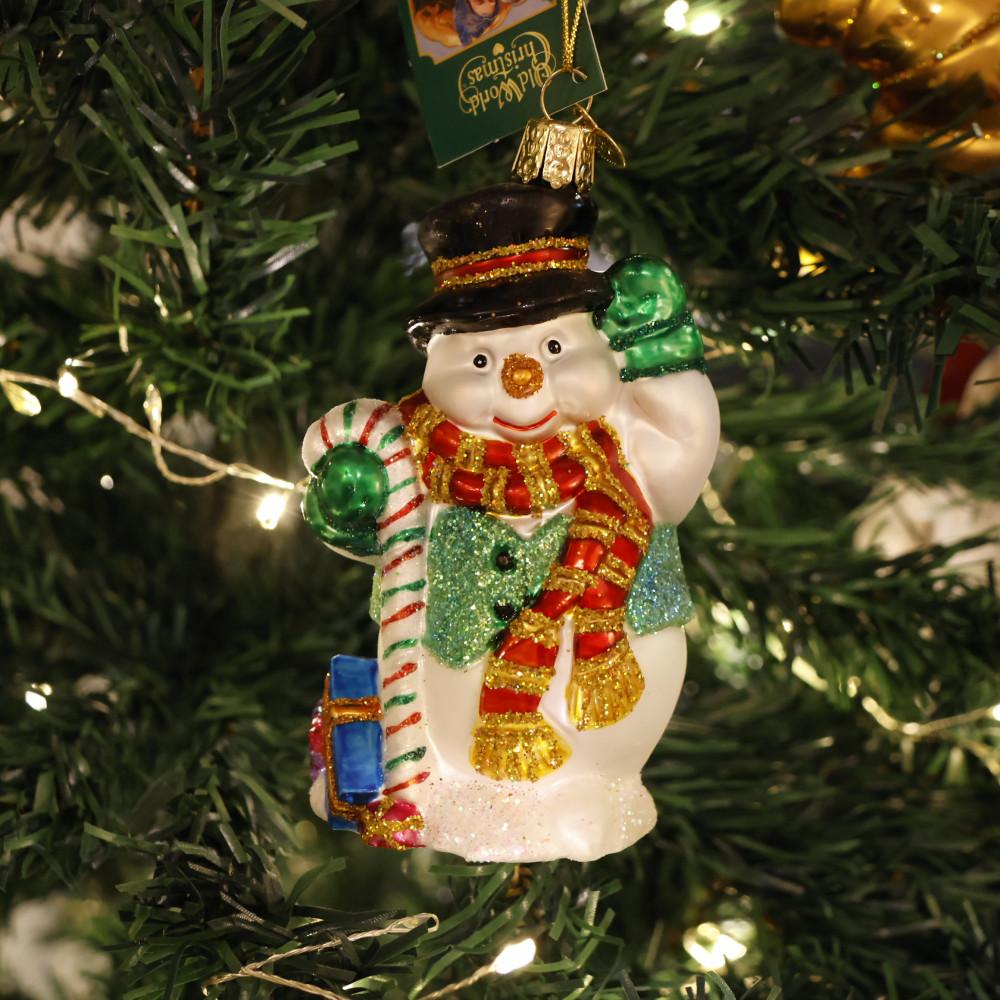 OWC 올드 월드 크리스마스 사탕 눈사람 트리 오너먼트