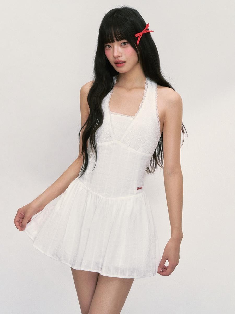 Weekendhub Angel Lace Halter Dress