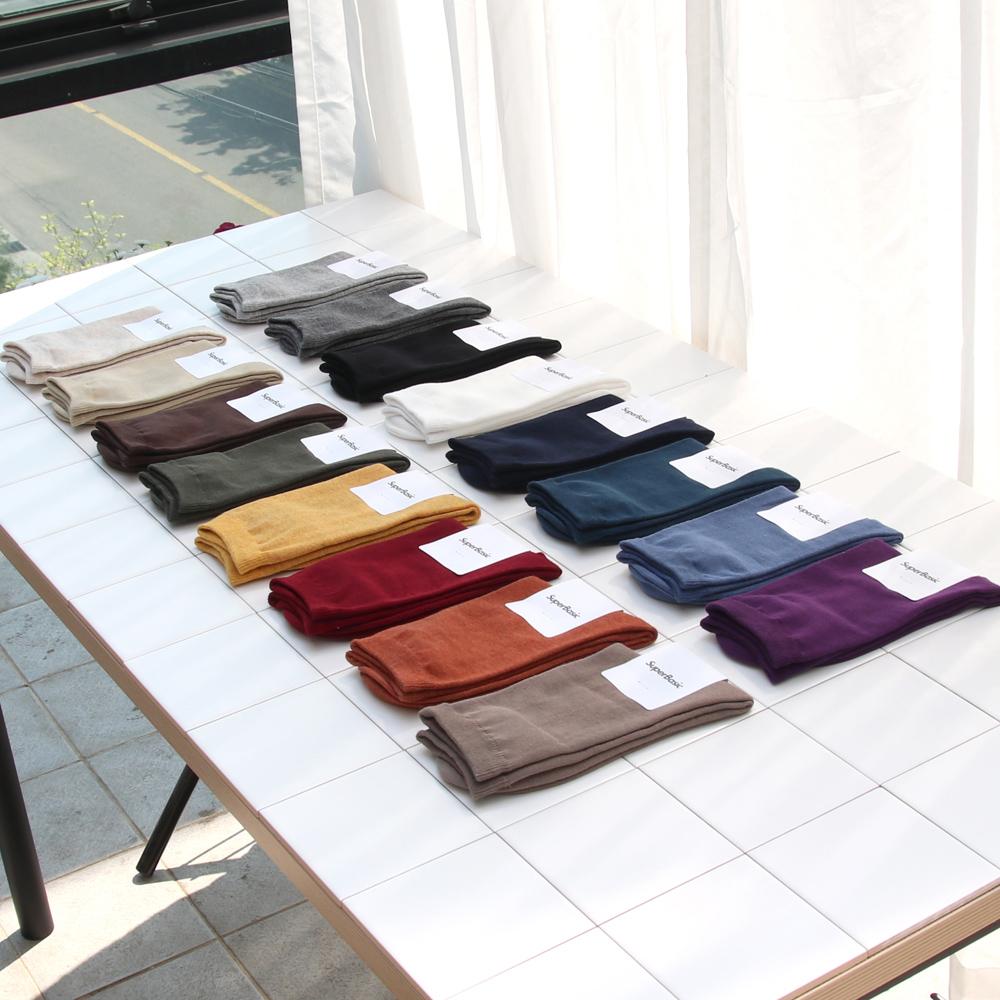 1520 남녀 무지 기본 양말 (20색상)