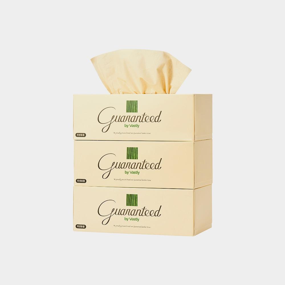 게런티드 먼지 적은 3겹 대나무 글루프리 갑티슈 120매 3개입