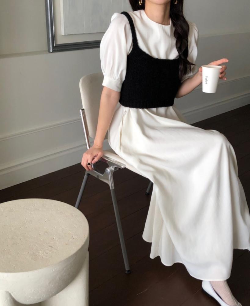 [크림당일] 파운더스 레이어 롱 원피스 3color