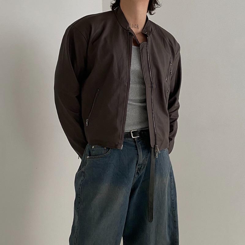 PADDED MATT COATING LEATHER JACKET (2COLOR)