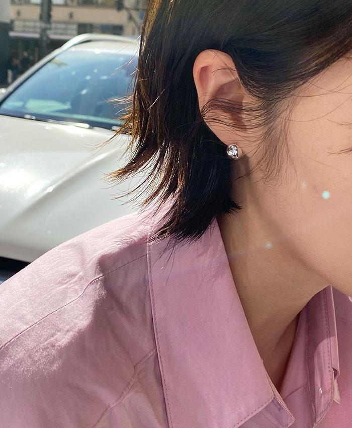 [925 silver] Deux.silver.99 / peanuts song earring (2color)