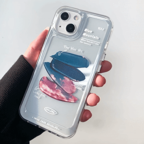 [아이폰7,8,12mini,13mini입고/자체제작] 블링블링케이스 페인트 레진 투명 아이폰케이스