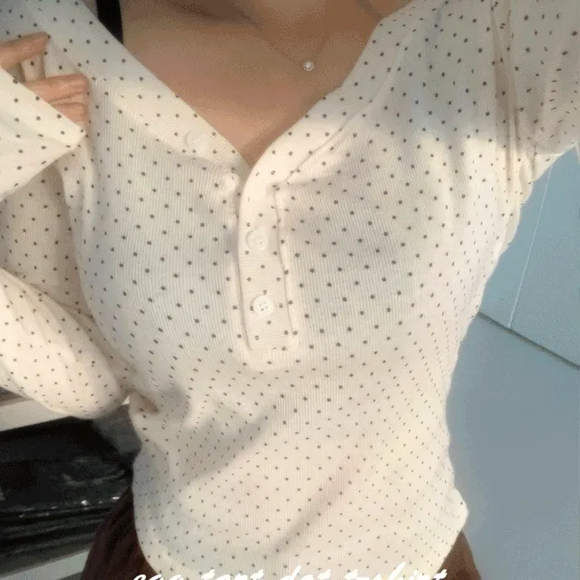 [-3kg/말라핏] 귀여움 한도초과😵‍💫 에그타르트 버튼 도트 t