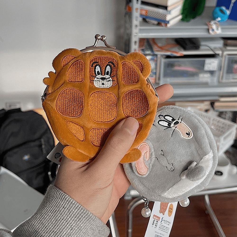 톰과 제리 와플 동전지갑 미니 포켓 클립 파우치