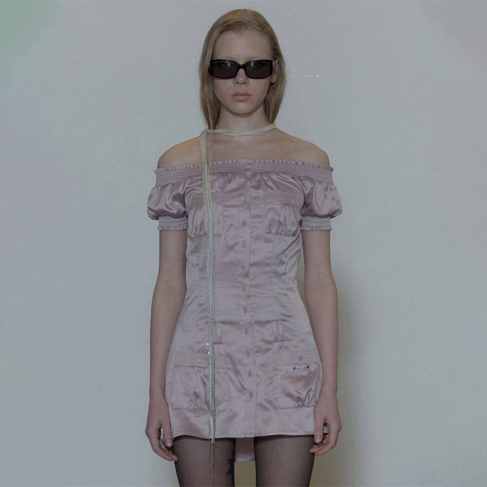 Ethereal Satin Dress Pale Purple