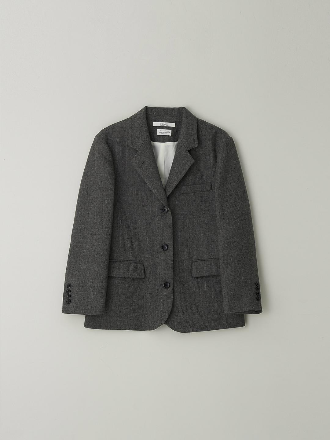 [2nd] Margot herringbone jacket_charcoal grey