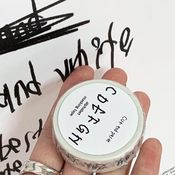 Alphabet masking tape