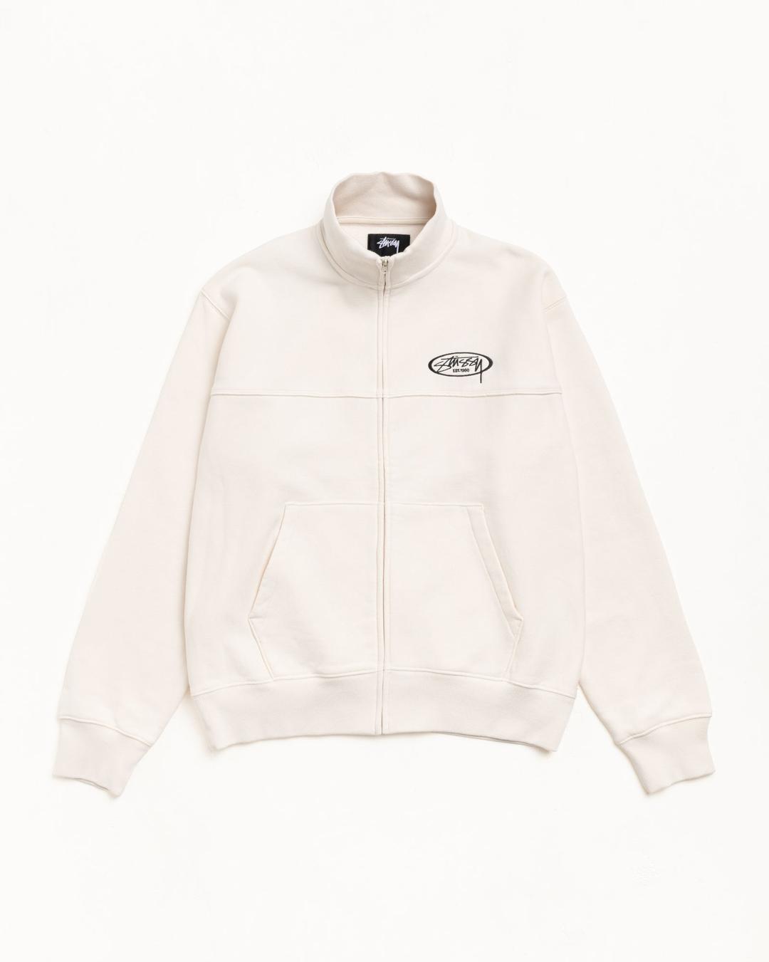 FLEECE TRACK JACKET - Cream / S