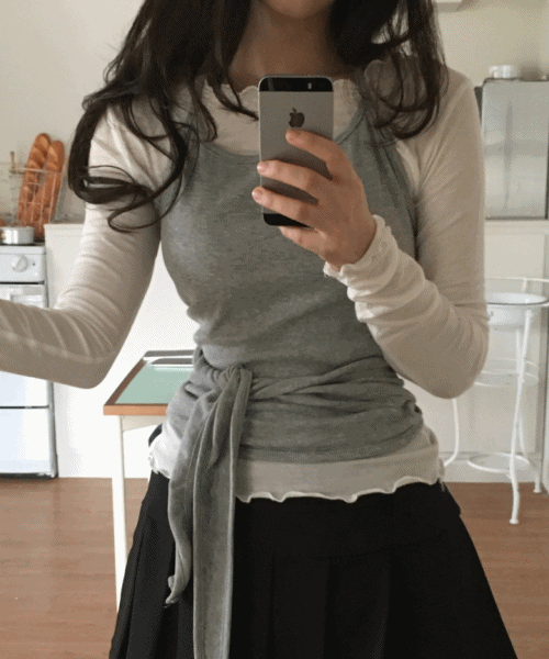 츄러스마켓 홀터넥 랩 나시