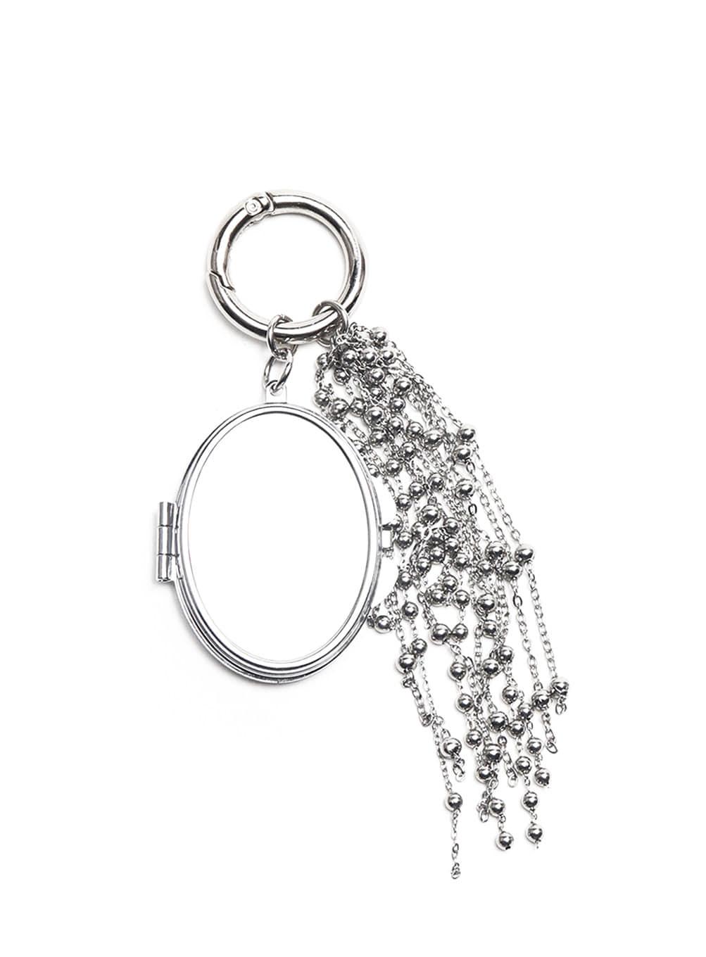 oval mirror key ring