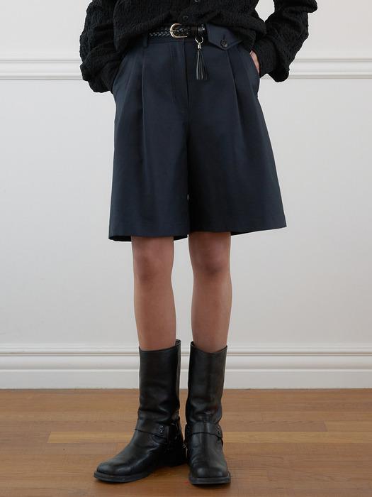 헤비 치노 와이드 버뮤다 팬츠 (네이비)