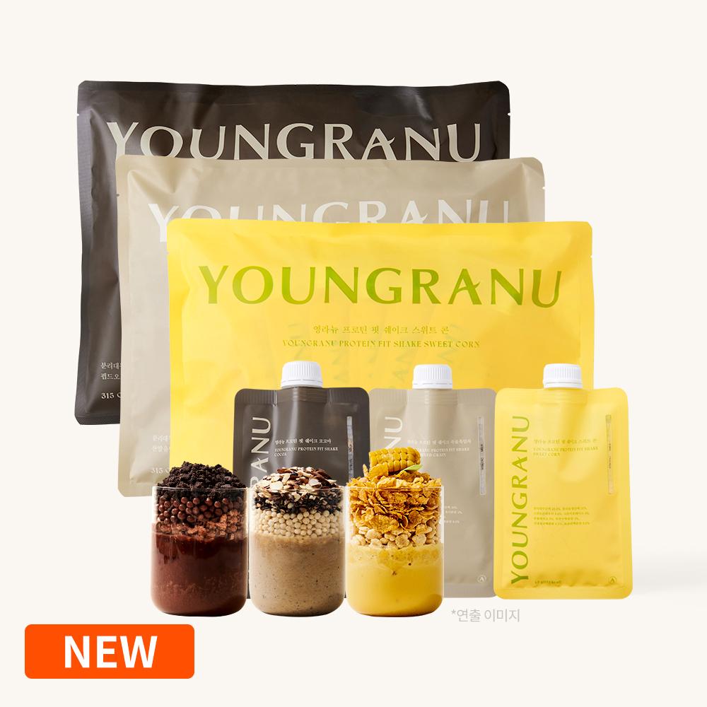 프로틴 핏 쉐이크 - 장영란 단백질(곡물 흑임자 & 코코아 & 스위트 콘 교차선택 가능)