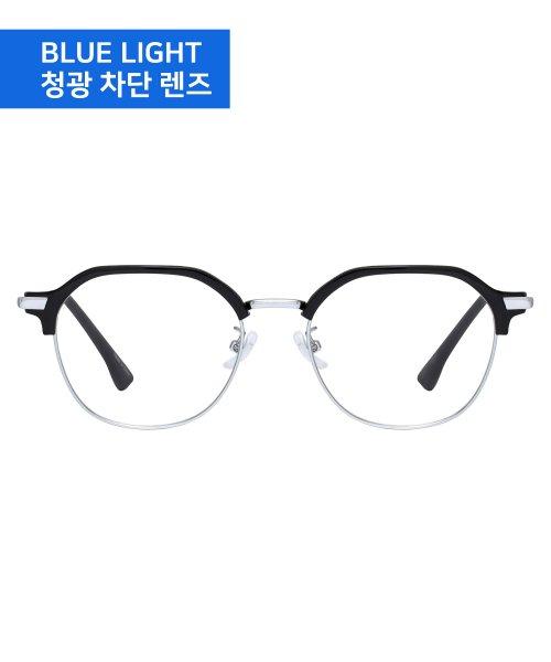 RC FBB82 BLACK SILVER GLASS 청광VER 안경