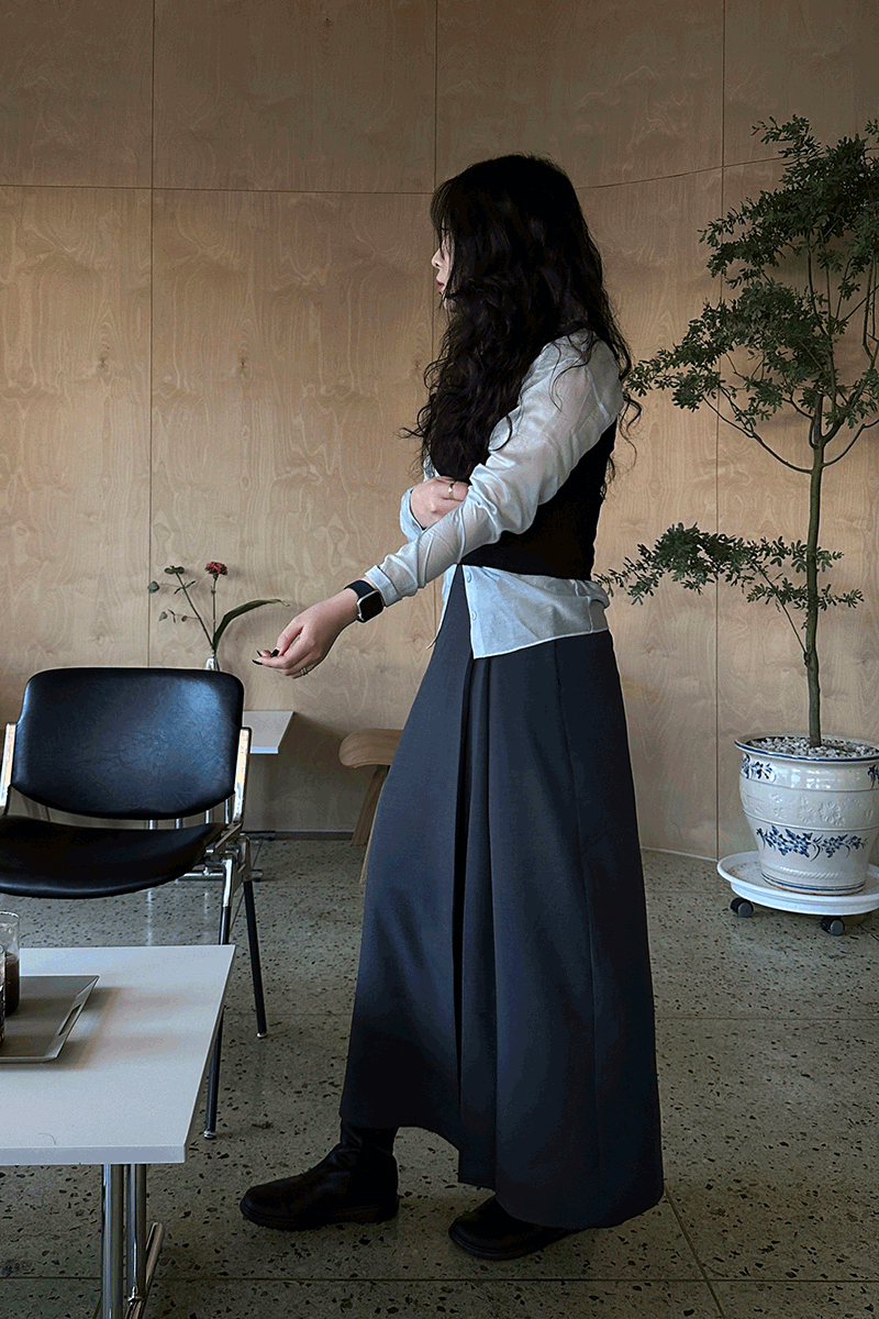 프리 랩 스커트 2 colors