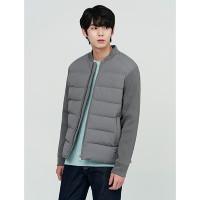 [빈폴] [RDS인증] 그레이 경량 니트 소매 구스 다운 (BC2138A313)