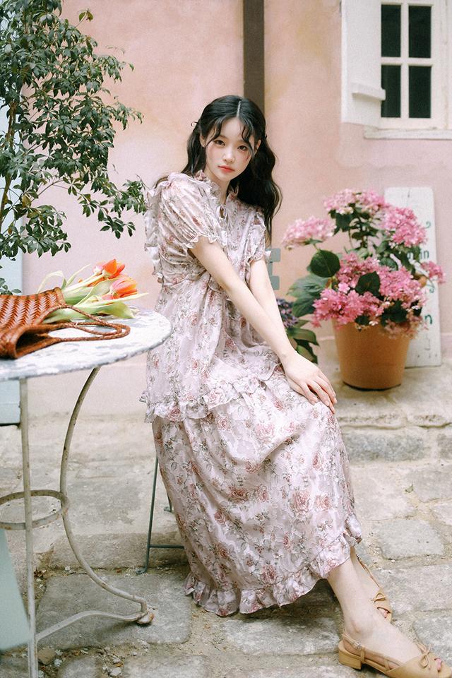 밀크코코아 Amelie dress line.summer covent floral dress