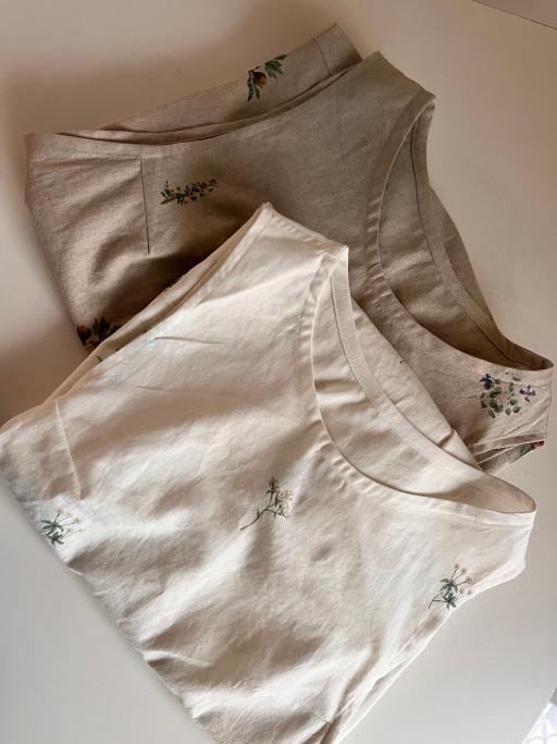 사브르 퓨어 린넨 원피스 앞치마