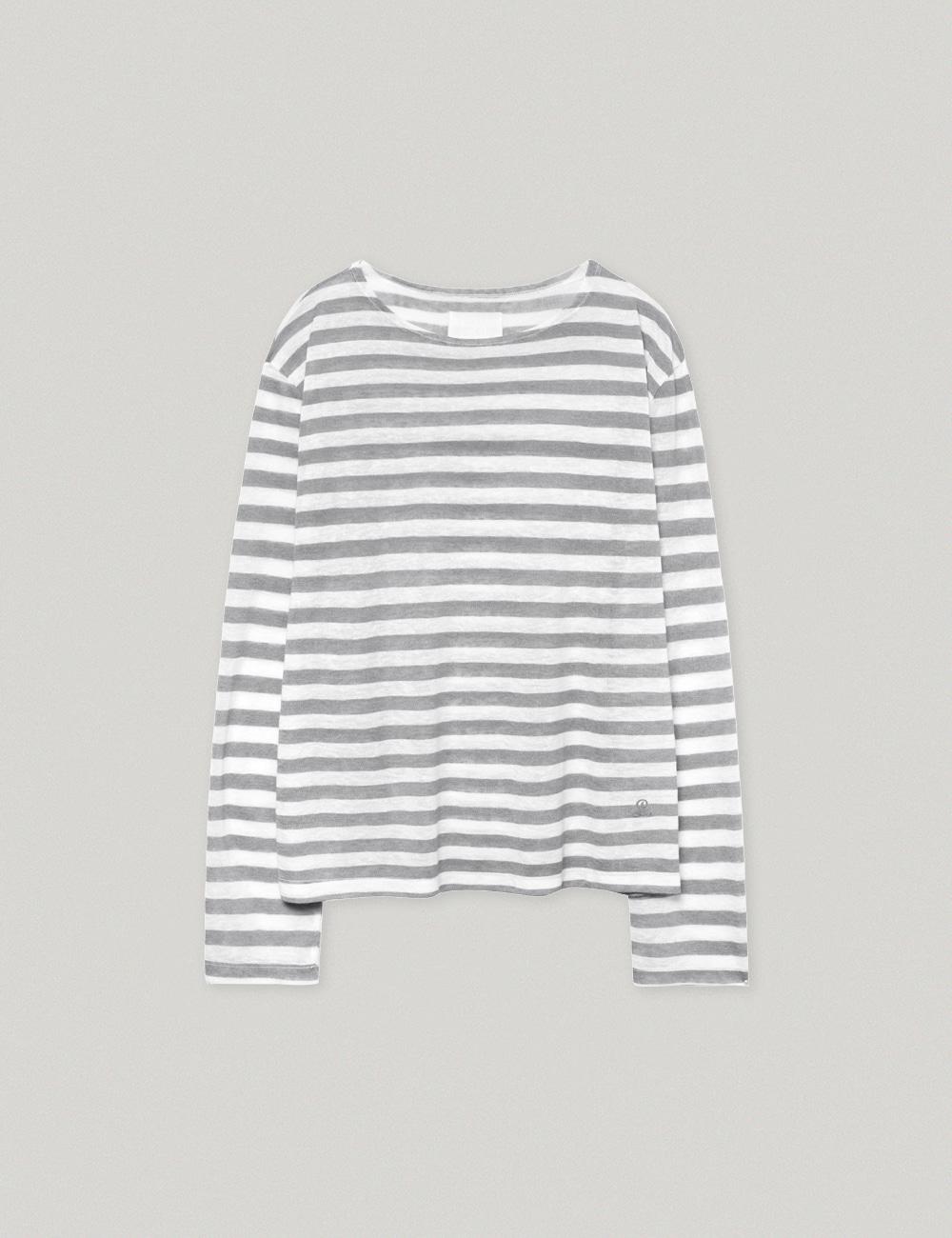 Ease Stripe Tee_Light Grey