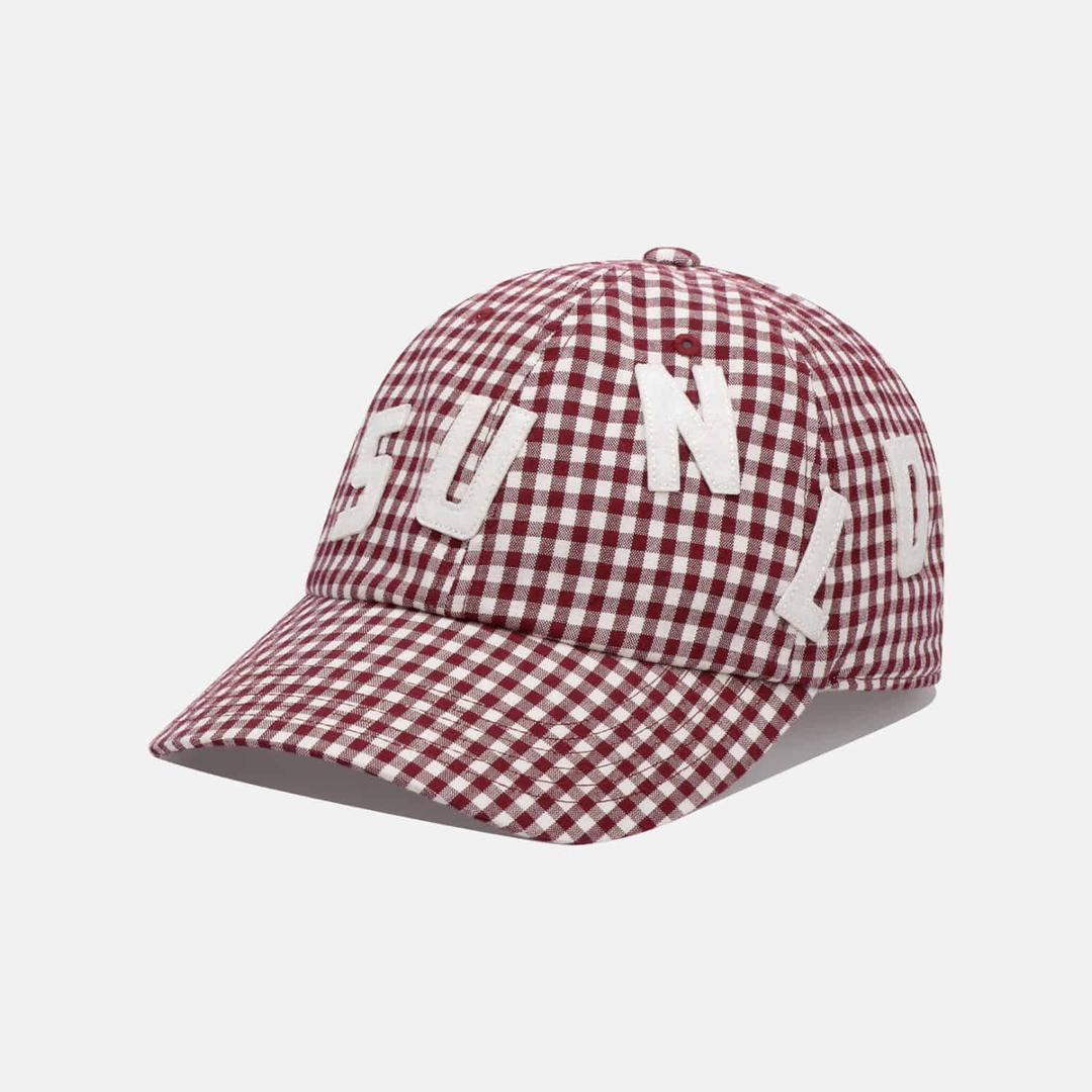 Staccato Cap Wine Gingham