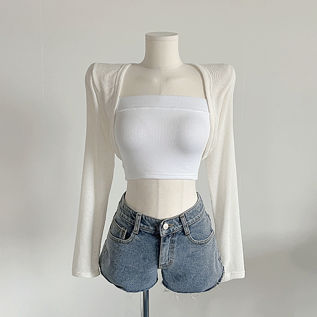 [1+1할인/여름시스루] 제이 볼레로 가디건