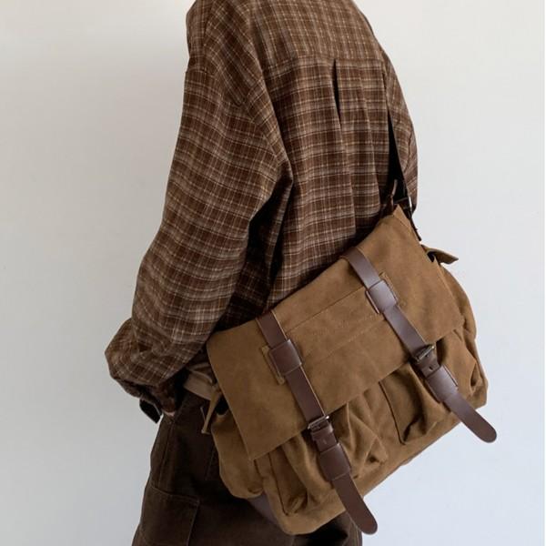 Vintage Canvas Messenger Bag