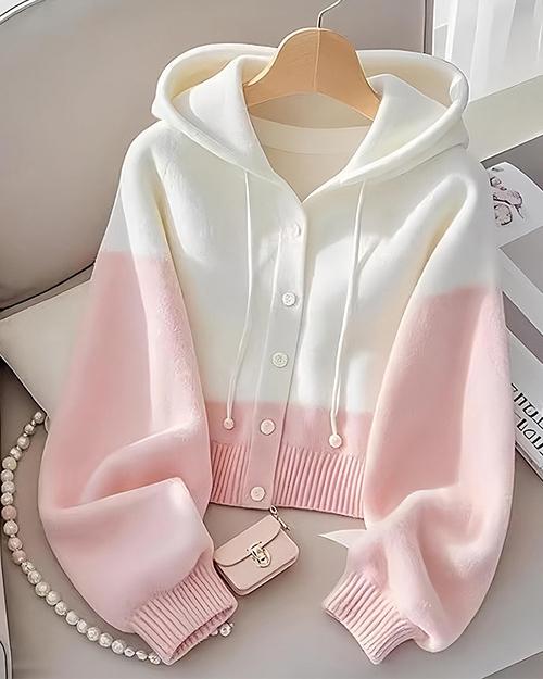 밀크베리후드가디건