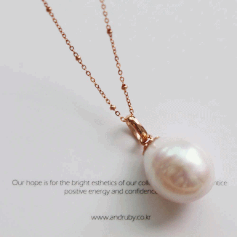 14K 바로크 진주 펜던트