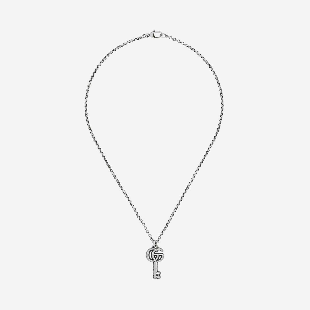Gucci Double G Key Necklace Silver