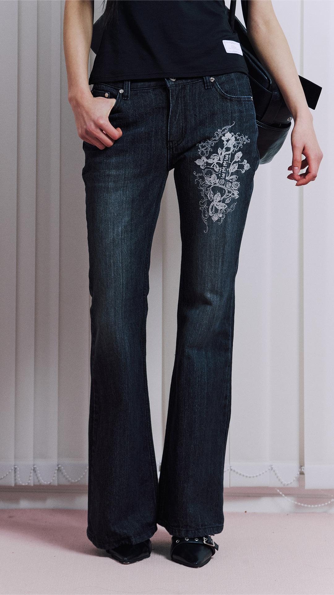 BlackCathy Cross bootscut denim