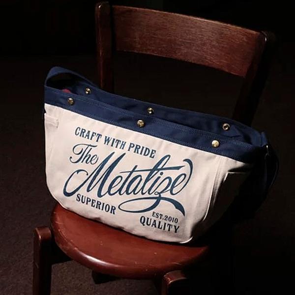 Olden Times Newsboy Bag [Navy x Ivory]