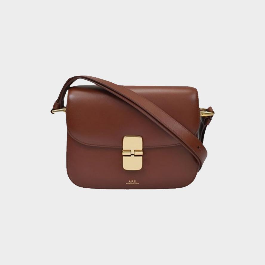 가죽 가방 스몰 그레이스 레더 Grace Small Bag in Hazelnut Smooth Leather