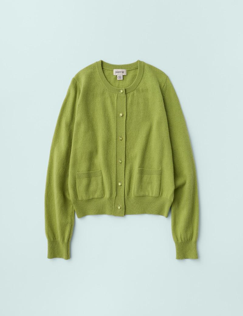 Hepburn Wool Cardigan (Olive Green)