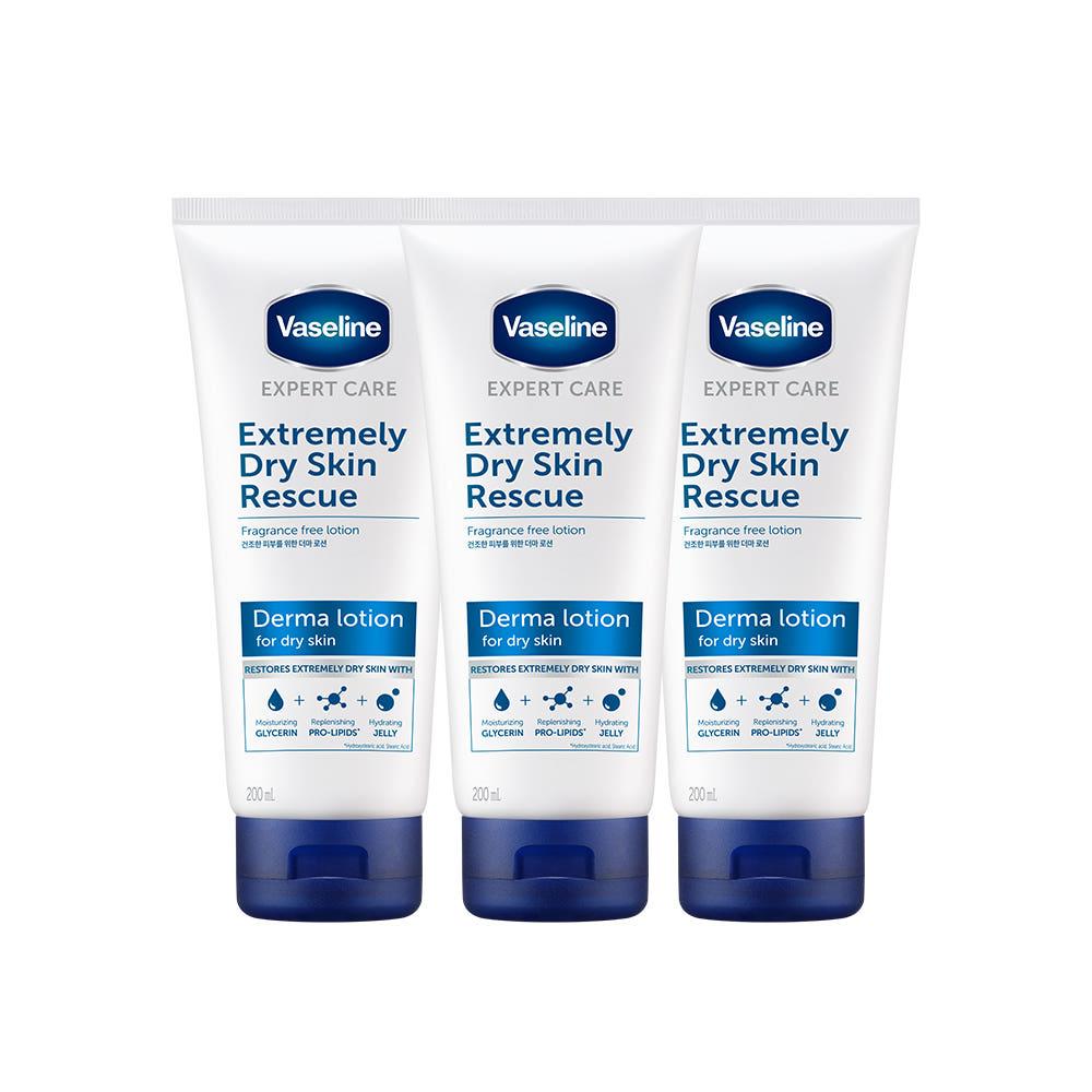바세린 더마 바디로션 익스트림리 드라이 스킨 200ml 3개