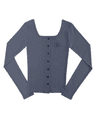 as”on Sicily button cardigan (Blue)