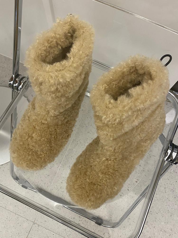 미우 푸들 뽀글이 숏부츠