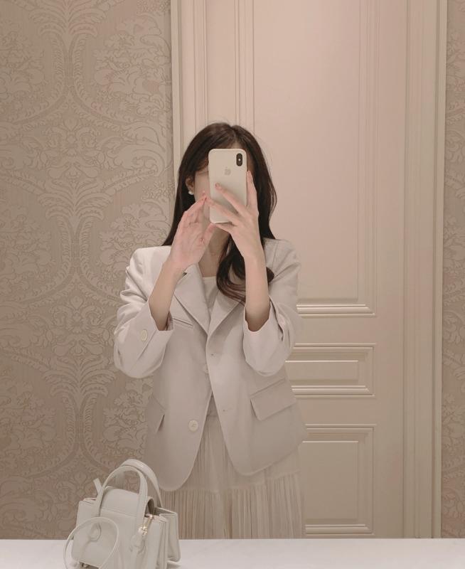 당일발송[🌷인생자켓✨/오피스룩][MADE] 디온느 세미크롭 싱글 자켓