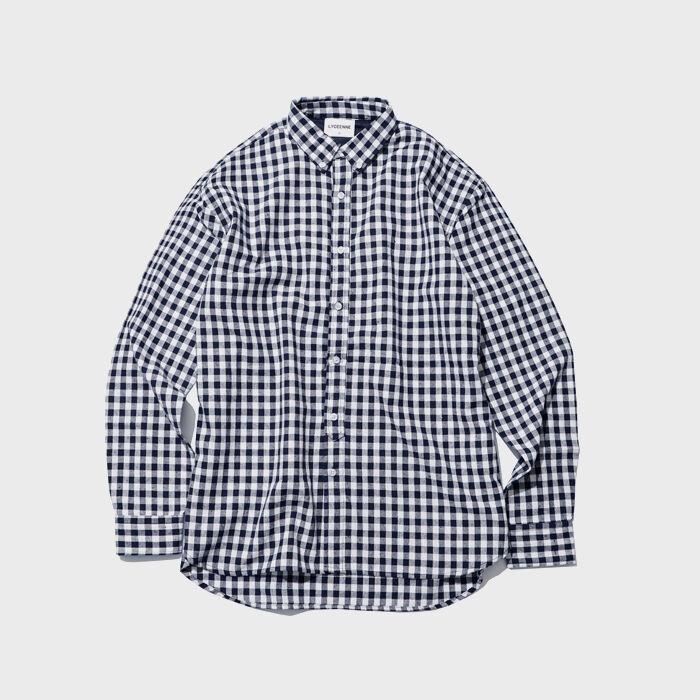 깅엄 체크 셔츠 블루