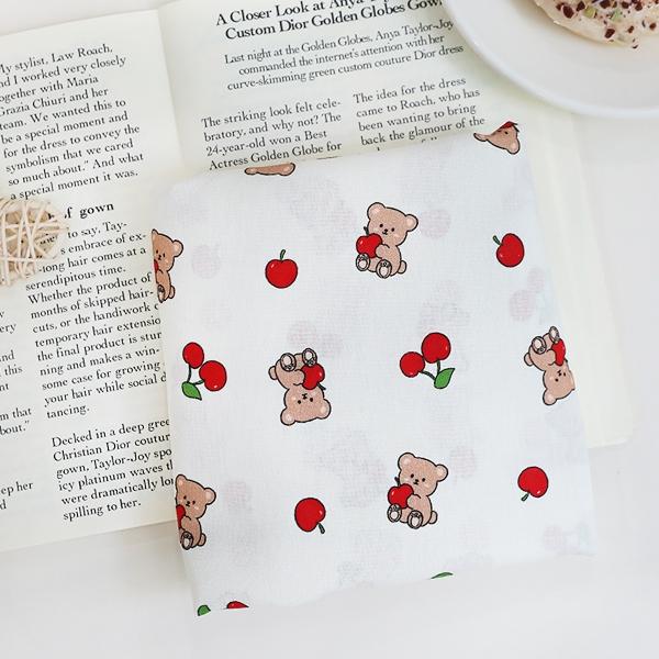 대폭 DTP프린팅 40수 면원단 애플러브베어 SL705